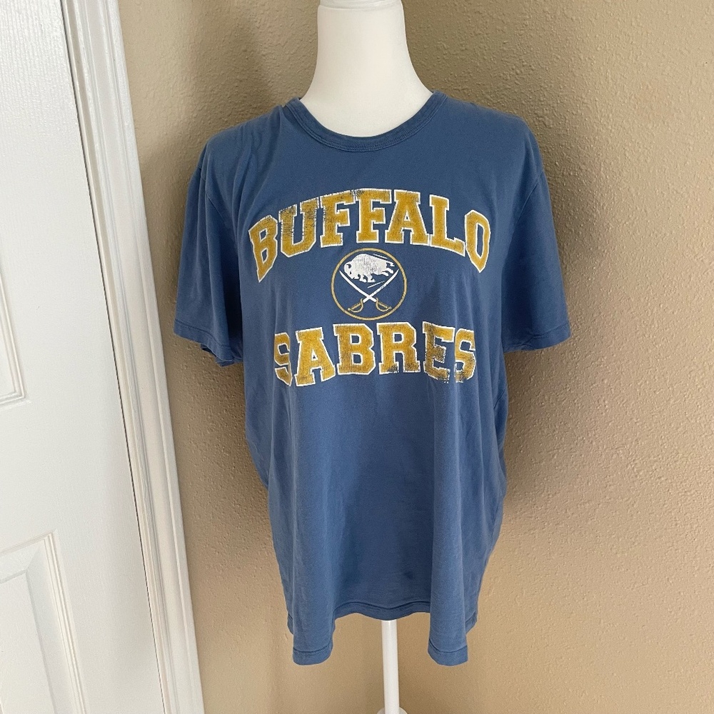 Women's NHL Buffalo Sabres Blue Gold T-Shirt